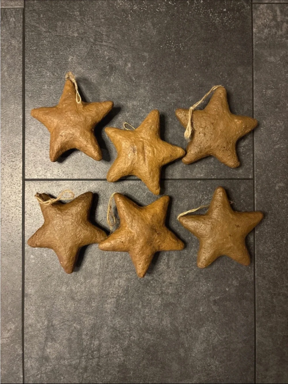 Rustic Brown Star Hanging Ornaments - Home Holiday